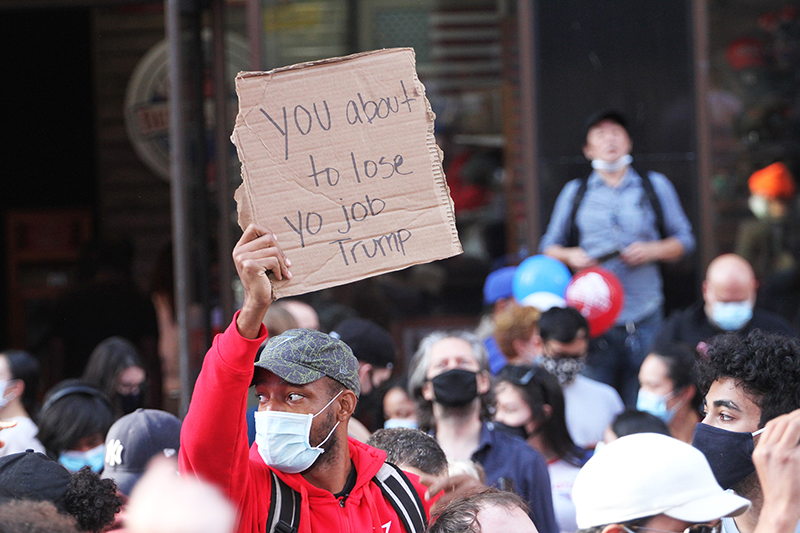 Biden Victory Rally : Times Square : New York :  Events : Photo Projects :  Richard Moore Photography : Photographer : 